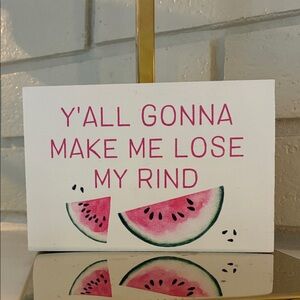 Funny Wooden Watermelon Sign